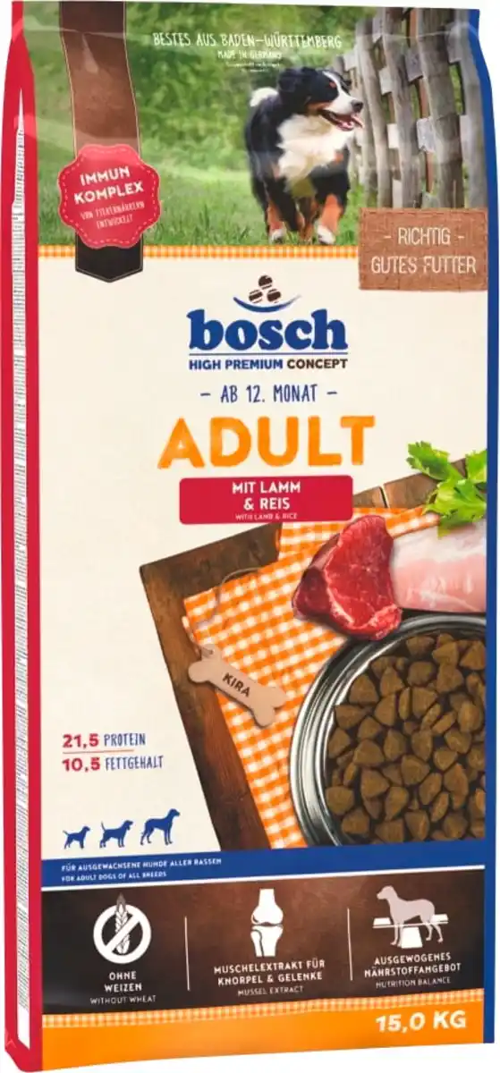 Bild 1 von Bosch Hundetrockenfutter Adult 15 kg Lamm & Reis