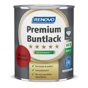 RENOVO Buntlack seidenmatt »Premium«, verkehrsrot RAL 3020