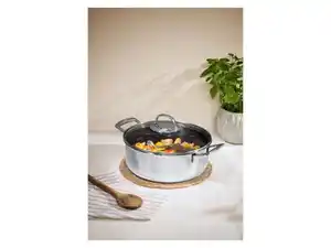 SILVERCREST® Premium-Edelstahltopf 3-ply EDS Wabenstruktur, Ø 24 cm