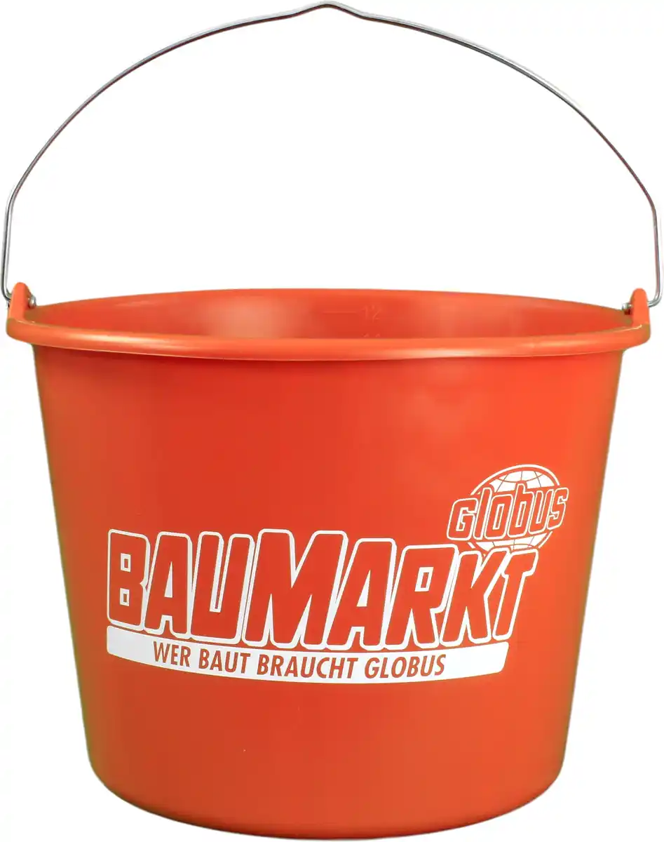 Bild 1 von Baueimer 12 l Kunststoff orange Knopfbügel L-Skala