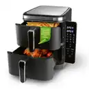 Bild 2 von Heißluft-Fritteuse »FryUp«, 2 x 5 L (Doppelkammer), 2800 Watt, LED-Touchdisplay, schwarz