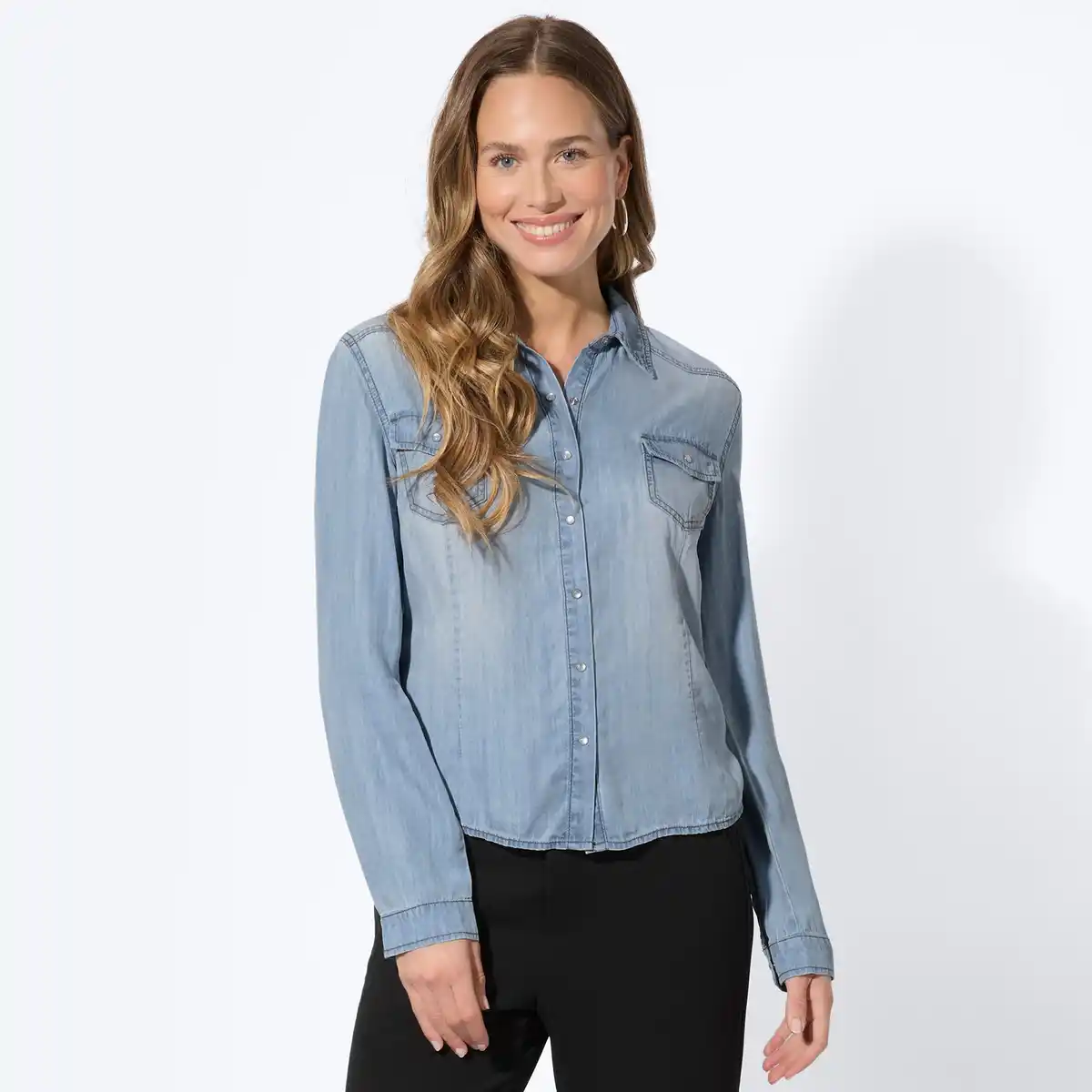 Bild 1 von Damen-Jeansbluse aus Lyocell