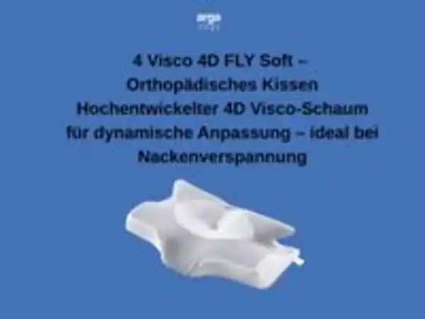 Bild 2 von AH Visco 4D Fly Soft Nackenstützkissen aus Visco-Memory-Schaum – 64x38 cm