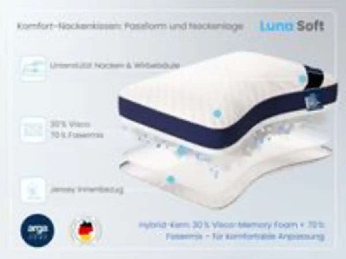 Bild 3 von AH Luna Soft Komfortkissen mit Visco und Soft-Schaum – 70x50 cm