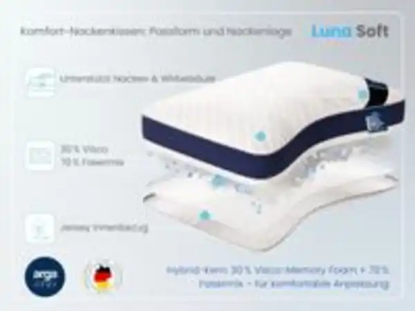 Bild 3 von AH Luna Soft Komfortkissen mit Visco und Soft-Schaum – 70x50 cm
