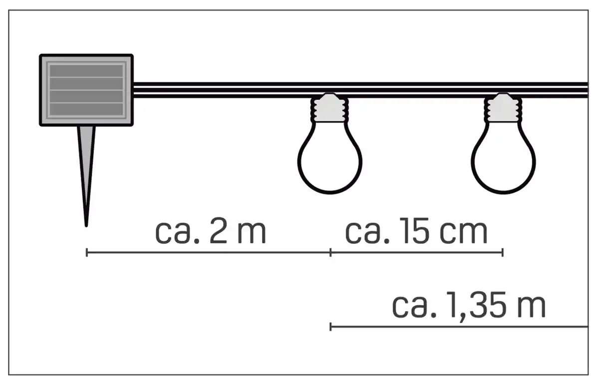 Bild 3 von IDEENWELT Solar-Glühbirnen-Lichterkette