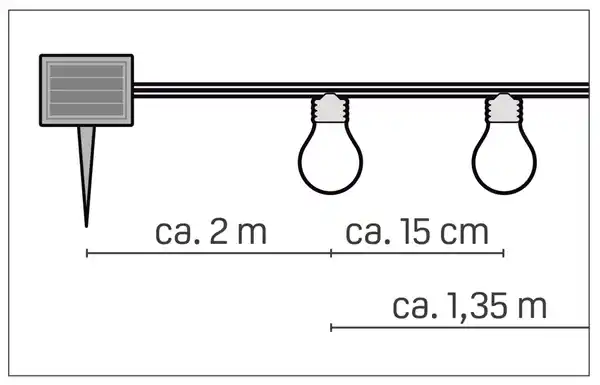 Bild 3 von IDEENWELT Solar-Glühbirnen-Lichterkette