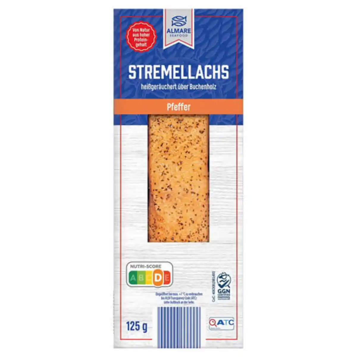 Bild 1 von ALMARE Stremellachs 125 g, Pfeffer
