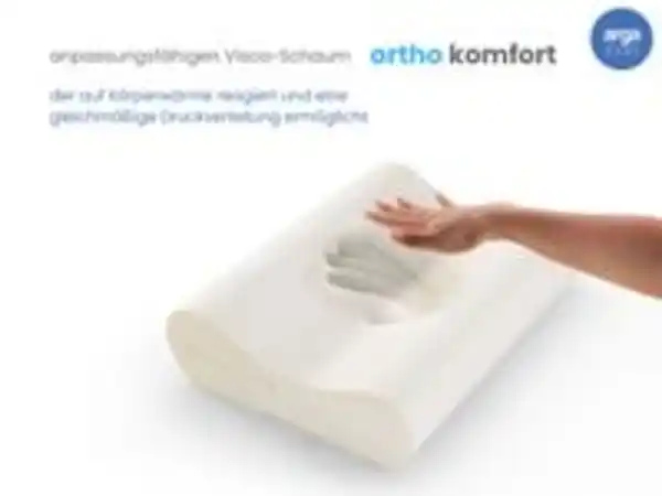 Bild 2 von AH Ortho Comfort Visco-Memory Nackenstützkissen – 51x42 cm