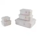 Bild 1 von CROFTON Frischhaltedosen 5er-Set, Eckig, Beige
