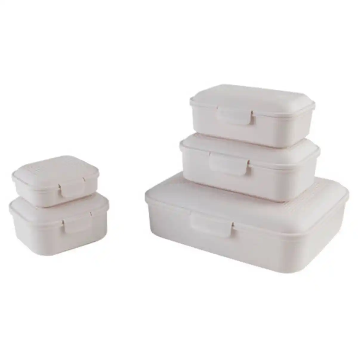 Bild 1 von CROFTON Frischhaltedosen 5er-Set, Eckig, Beige