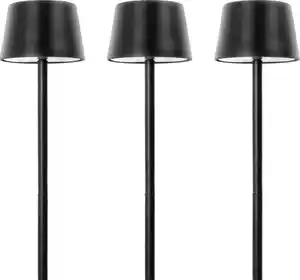 IDEENWELT Solar-Gartenstecker schwarz