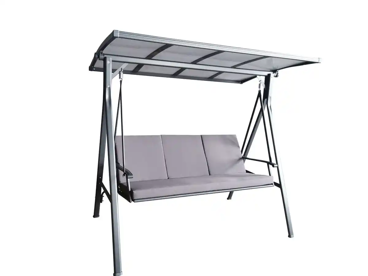 Bild 1 von 3-Sitzer Hollywoodschaukel, ca. 200 x 125 x 178 cm - Grau