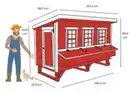 Bild 2 von Extra Großer Hühnerstall EZ Chicken Home 3,78 m², Rot hergestellt in EU