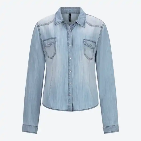 Bild 2 von Damen-Jeansbluse aus Lyocell