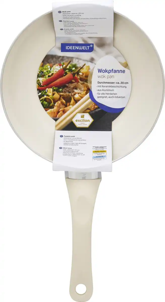 Bild 1 von IDEENWELT Wokpfanne Ø 20 cm creme