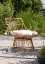 Bild 2 von Garten-Sessel mit Polsterkissen aus Rattan, ca. 87 x 70 x 46/87 cm - Braun