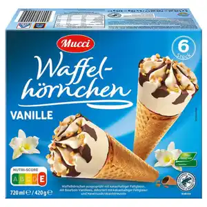 MUCCI Waffelhörnchen 720 ml, Vanille