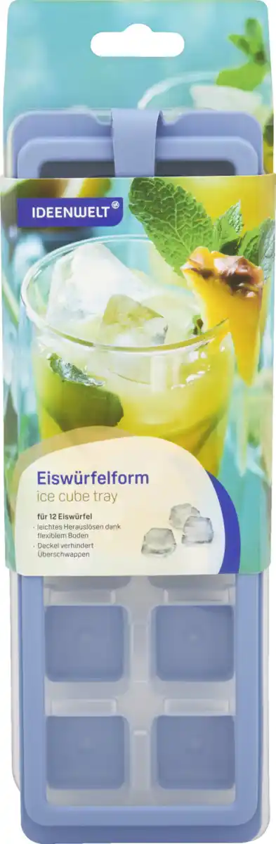 Bild 2 von IDEENWELT Eiswürfelform mit Deckel Blau