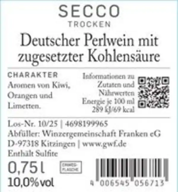 Bild 3 von Sommerzeit Secco weiß und fruchtig 0,75l