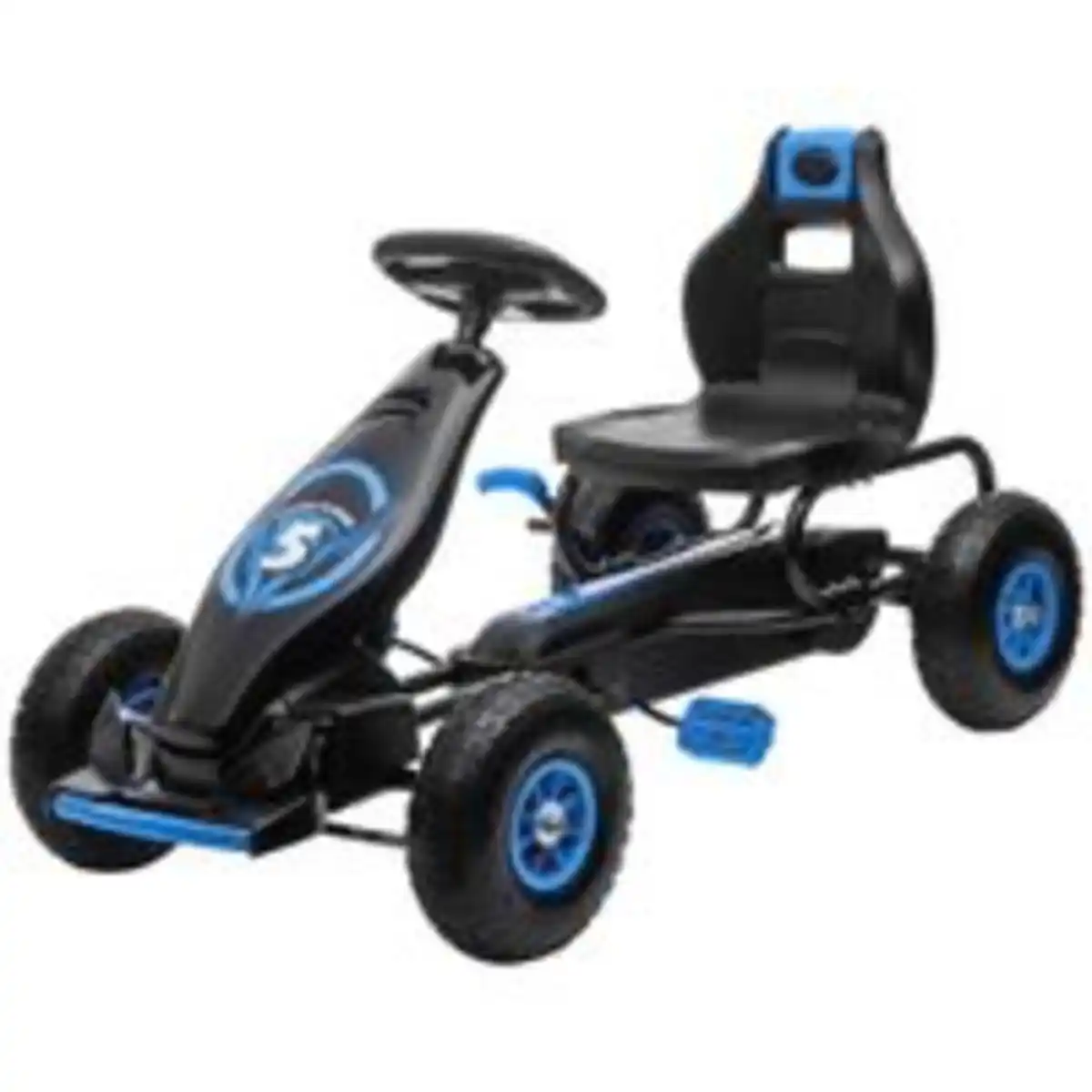 Bild 2 von Gokart, Kinderfahrzeug mit Pedal, Tretauto, Outdoor, Blau+Schwarz