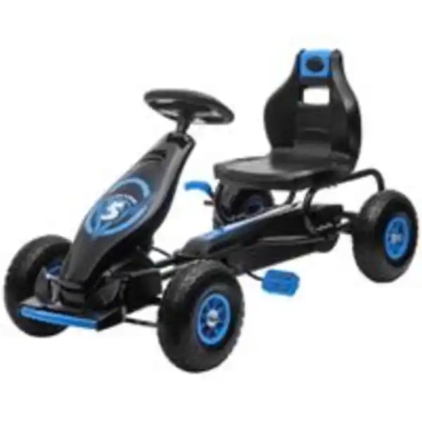 Bild 2 von Gokart, Kinderfahrzeug mit Pedal, Tretauto, Outdoor, Blau+Schwarz