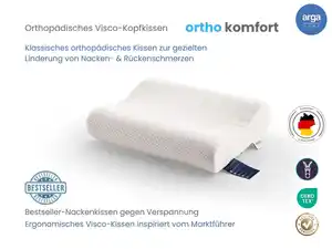 AH Ortho Comfort Visco-Memory Nackenstützkissen – 51x42 cm