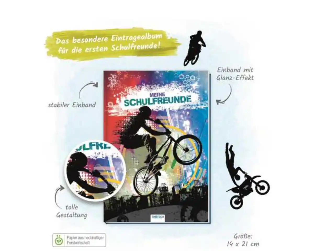 Bild 1 von Trötsch Meine Schulfreunde BMX Freundebuch 80 Seiten