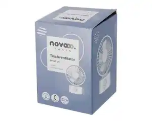 novooo Tischventilator Ø = 10,7 cm aufladbar