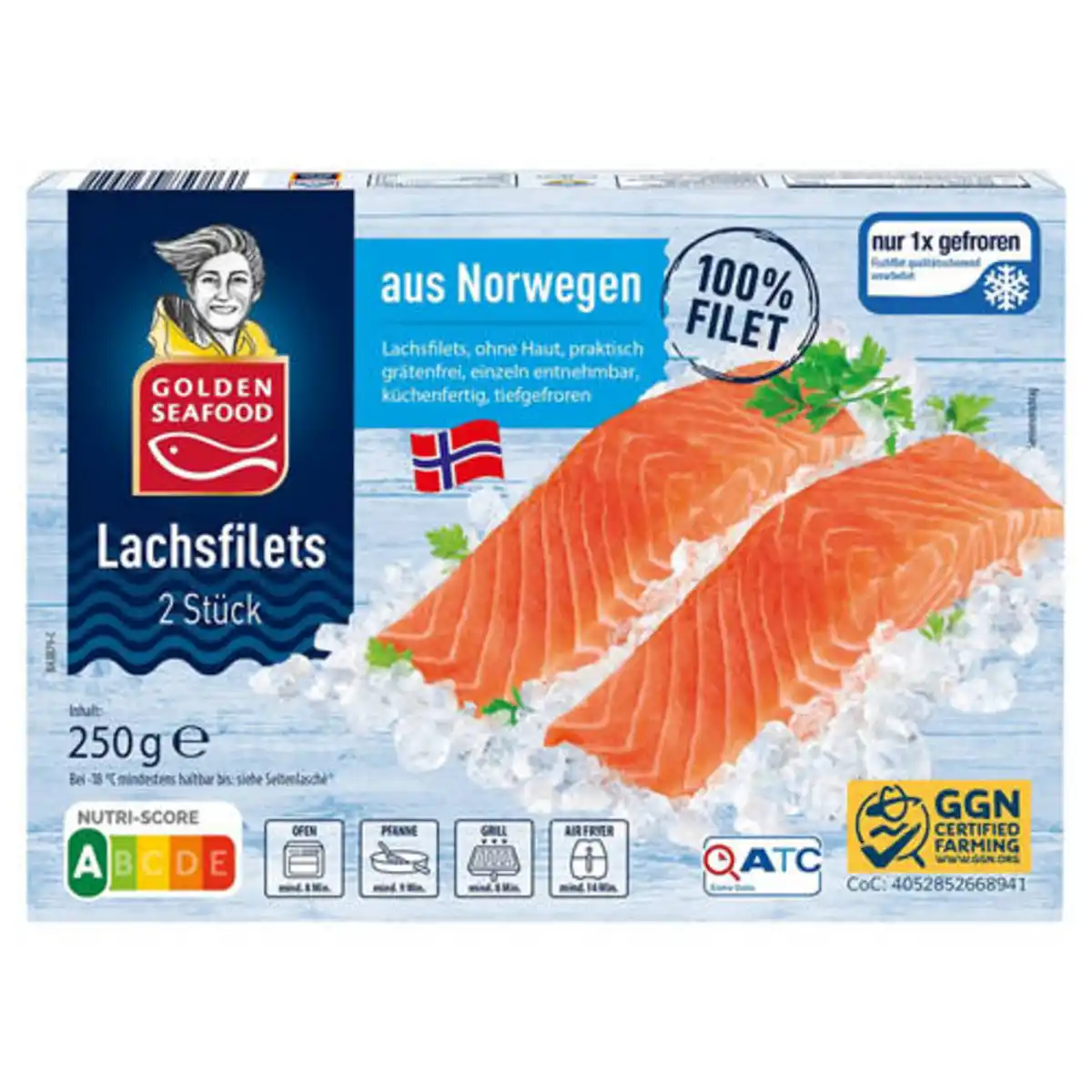 Bild 1 von GOLDEN SEAFOOD Lachsfilets 250 g