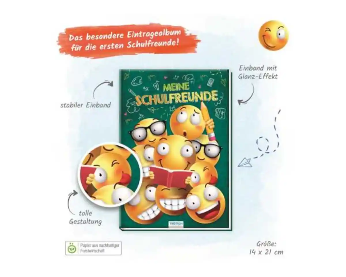 Bild 1 von Trötsch Meine Schulfreunde Smile Freundebuch 80 Seiten