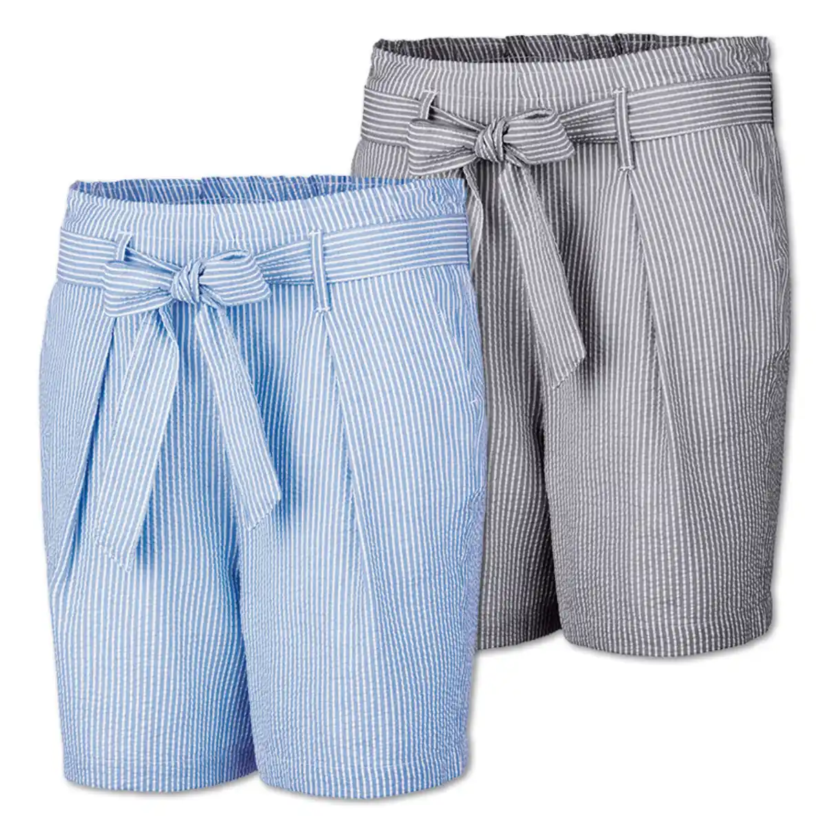 Bild 1 von Ellenor Seersucker-Shorts mit Gürtel