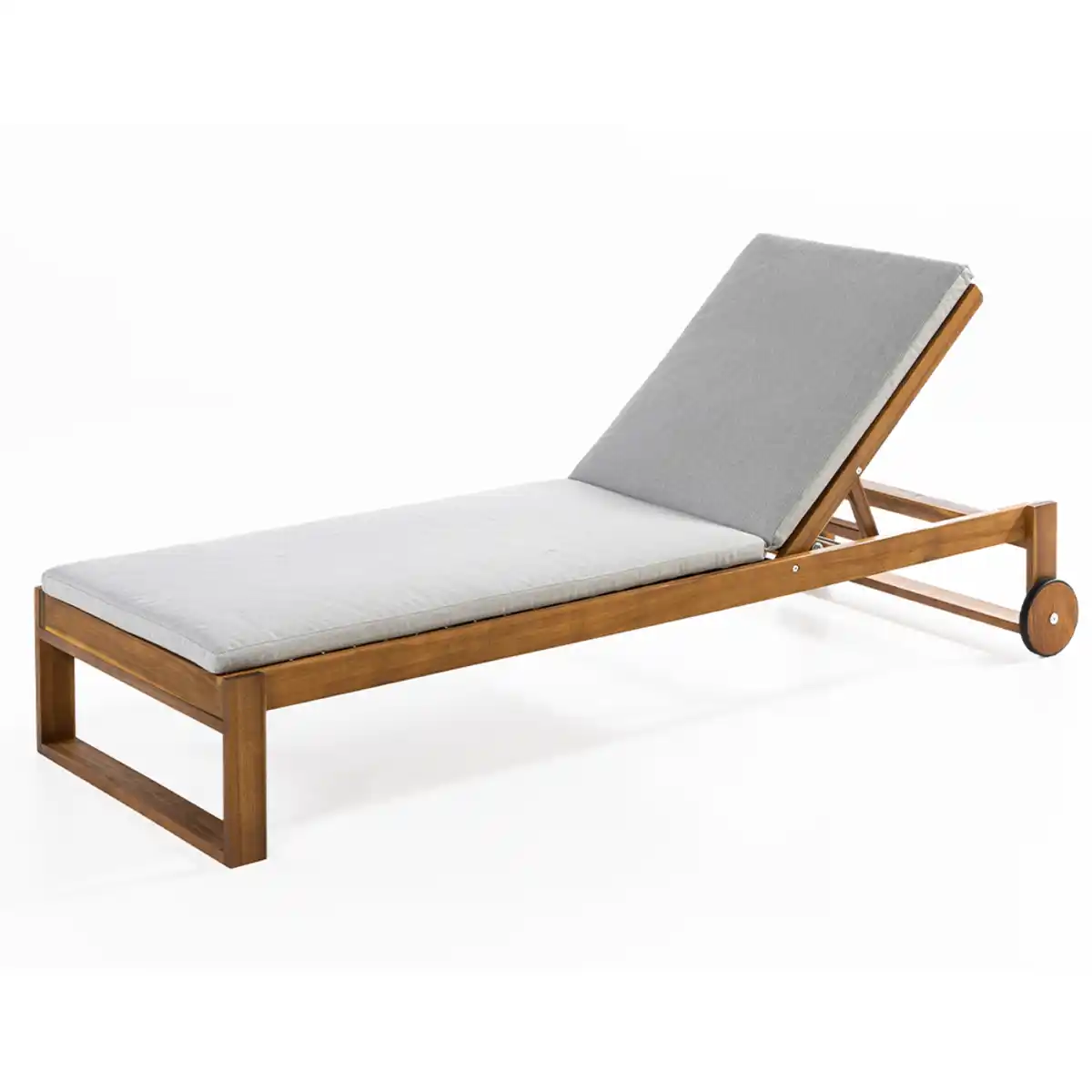 Bild 1 von Garten-Sonnenliege inkl. Kissen aus Akazienholz, ca. 197 x 71 x 30 cm - Braun