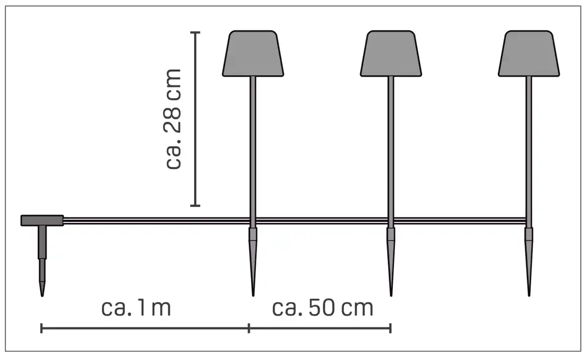 Bild 3 von IDEENWELT Solar-Gartenstecker schwarz