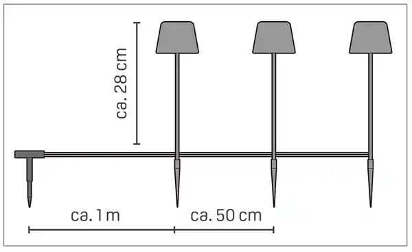 Bild 3 von IDEENWELT Solar-Gartenstecker schwarz
