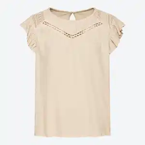 Damen-T-Shirt mit Spitzeneinsatz
