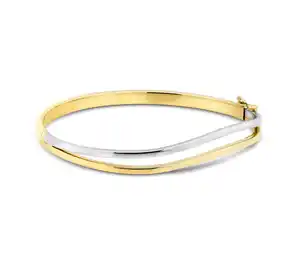 585 Gold Armreif, Bicolor