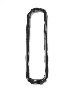 Kette mit Zahlenschloss, 120 cm, Ø 6 mm, schwarz