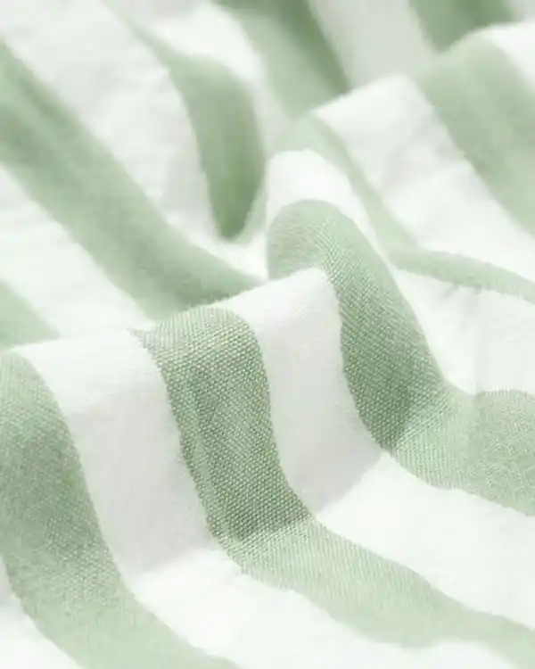 Bild 3 von Damen-Pyjamashorts Seersucker gestreift grün