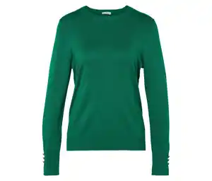 Feinstrickpullover, grün