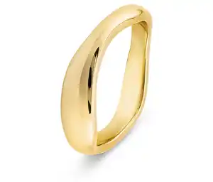 Ring, 925er Sterlingsilber, organisch, vergoldet