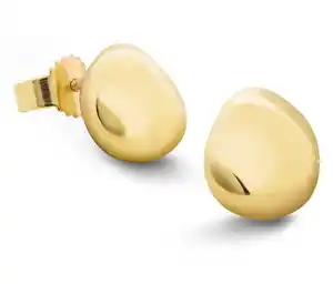 Ohrstecker, 925er Sterlingsilber, organisch, vergoldet