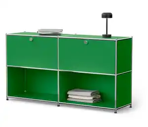 Sideboard Metall »CN3« mit 2 versetzbaren Klappenfächern, grün