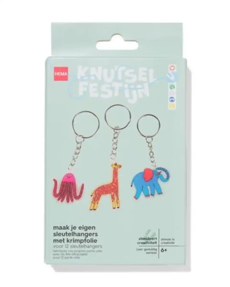 Bild 1 von Schrumpffolien-Schlüsselanhängerset Tiere