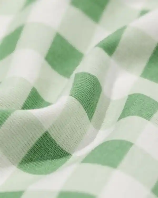 Bild 3 von Damen-Kurz-Pyjama aus Jersey kariert grün