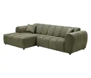 Longchair links mit Sofa 2-Sitzer rechts»Loftwave«, grün