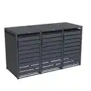 Bild 1 von weka Metall-Mülltonnenbox Gary 3er, Metall, Anthrazit