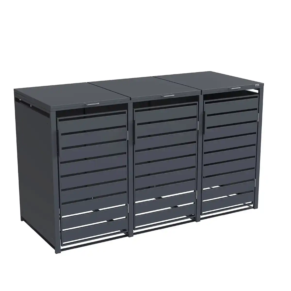 Bild 1 von weka Metall-Mülltonnenbox Gary 3er, Metall, Anthrazit