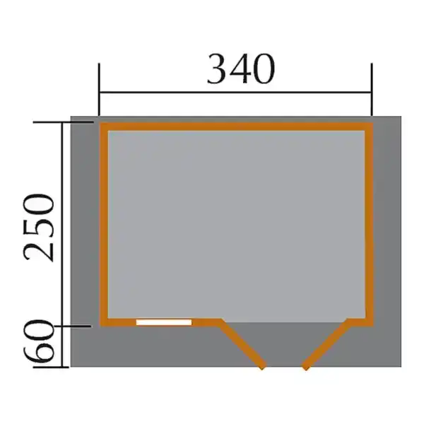 Bild 3 von weka Gartenhaus Verona A natur 340 x 250 cm, Vordach 60 cm