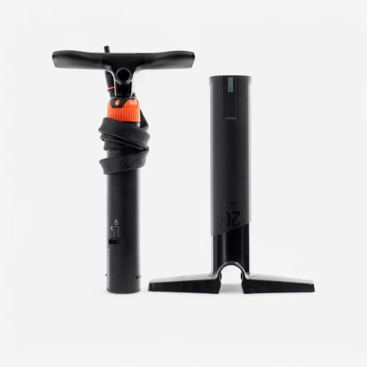 Bild 1 von DECATHLON Pumpe kompakt Doppelhub für Stand-Up-Paddle und Kayak Hochdruck 0–20 PSI